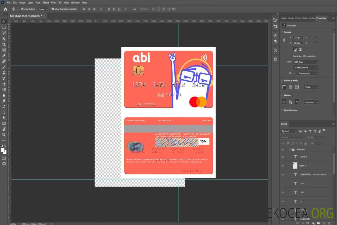 Albanie Mastercard de l'American Bank of Investments (ABI) template